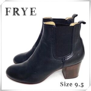 Frye Stella Leather Chelsea Ankle Heel Bootie in Black